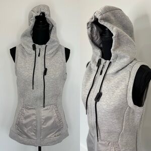 Levelwear Verve Modern Fit Heather Pebble Hooded Vest (Medium)